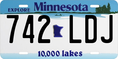 MN license plate 742LDJ