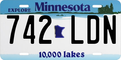 MN license plate 742LDN