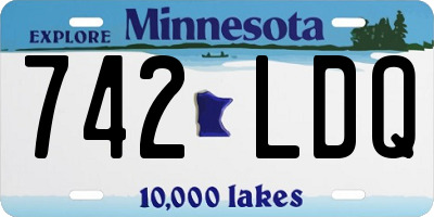 MN license plate 742LDQ