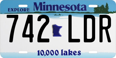 MN license plate 742LDR