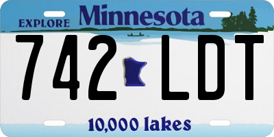 MN license plate 742LDT