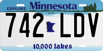 MN license plate 742LDV