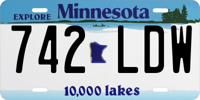 MN license plate 742LDW