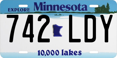 MN license plate 742LDY
