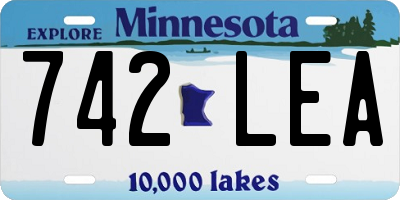 MN license plate 742LEA