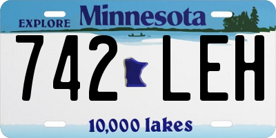 MN license plate 742LEH