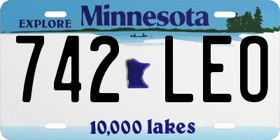 MN license plate 742LEO