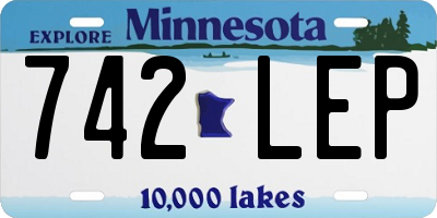MN license plate 742LEP