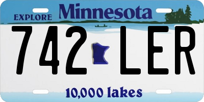 MN license plate 742LER