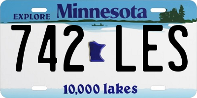 MN license plate 742LES
