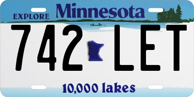 MN license plate 742LET