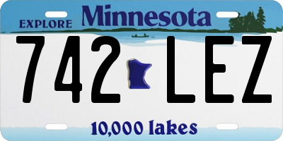 MN license plate 742LEZ
