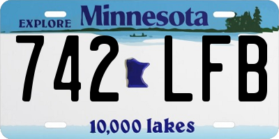 MN license plate 742LFB