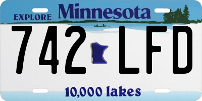 MN license plate 742LFD