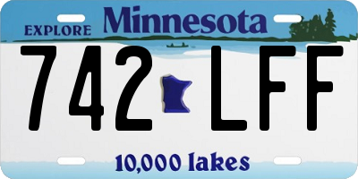 MN license plate 742LFF