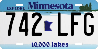 MN license plate 742LFG
