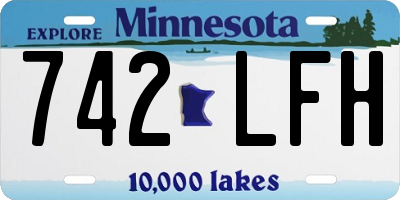 MN license plate 742LFH