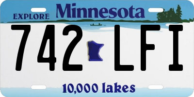 MN license plate 742LFI
