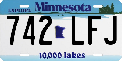 MN license plate 742LFJ