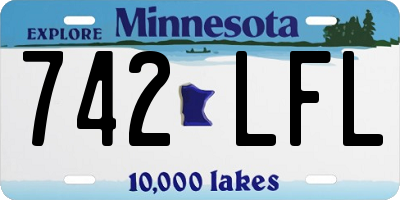 MN license plate 742LFL