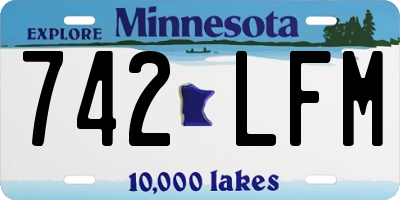 MN license plate 742LFM