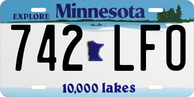MN license plate 742LFO