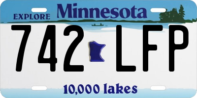 MN license plate 742LFP