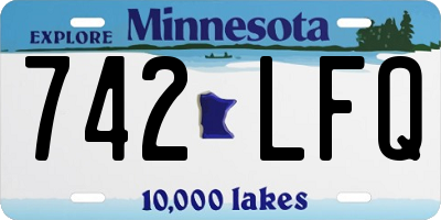 MN license plate 742LFQ