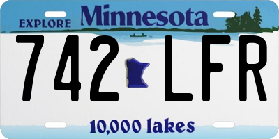MN license plate 742LFR