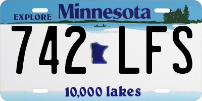 MN license plate 742LFS