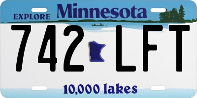 MN license plate 742LFT