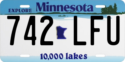 MN license plate 742LFU