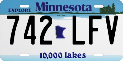 MN license plate 742LFV