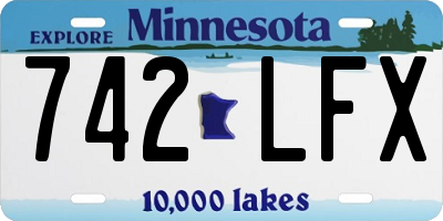 MN license plate 742LFX