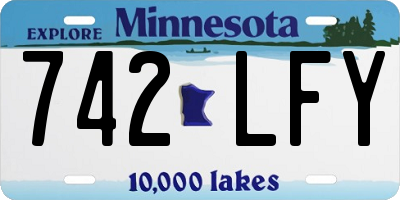 MN license plate 742LFY