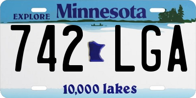 MN license plate 742LGA