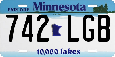 MN license plate 742LGB