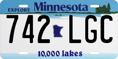 MN license plate 742LGC