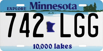 MN license plate 742LGG