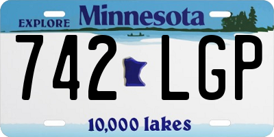 MN license plate 742LGP