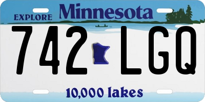 MN license plate 742LGQ