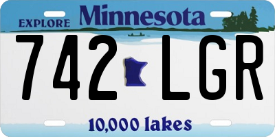 MN license plate 742LGR