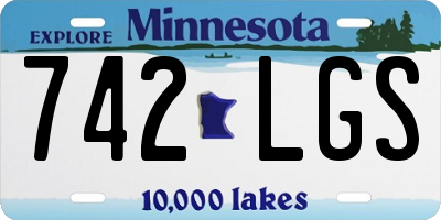 MN license plate 742LGS