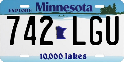 MN license plate 742LGU