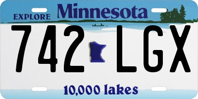 MN license plate 742LGX