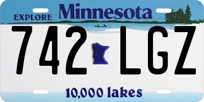 MN license plate 742LGZ