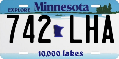 MN license plate 742LHA
