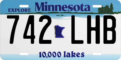 MN license plate 742LHB