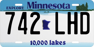 MN license plate 742LHD