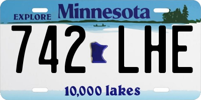 MN license plate 742LHE